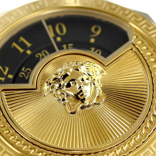 ヴェルサーチ ダイロス クオーツ 腕時計 ブランド メンズ レディース VERSACE VEQU01423 アナログ ブラック ゴールド 黒 スイス製 VEQU01423