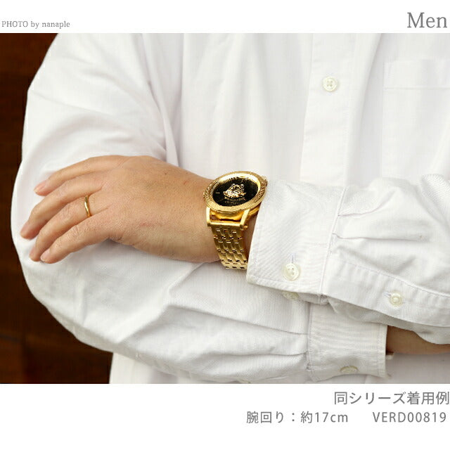 ヴェルサーチ パラッツォ クオーツ 腕時計 ブランド メンズ VERSACE VERD01623 アナログ ブラック ピンクゴールド 黒 スイス製 VERD01623