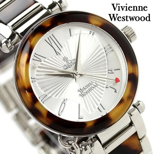 ヴィヴィアン・ウエストウッド 腕時計 レディース オーブ シルバー×べっ甲 Vivienne Westwood VV006SLBR 時計 成人祝い プレゼント ギフト VV006SLBR