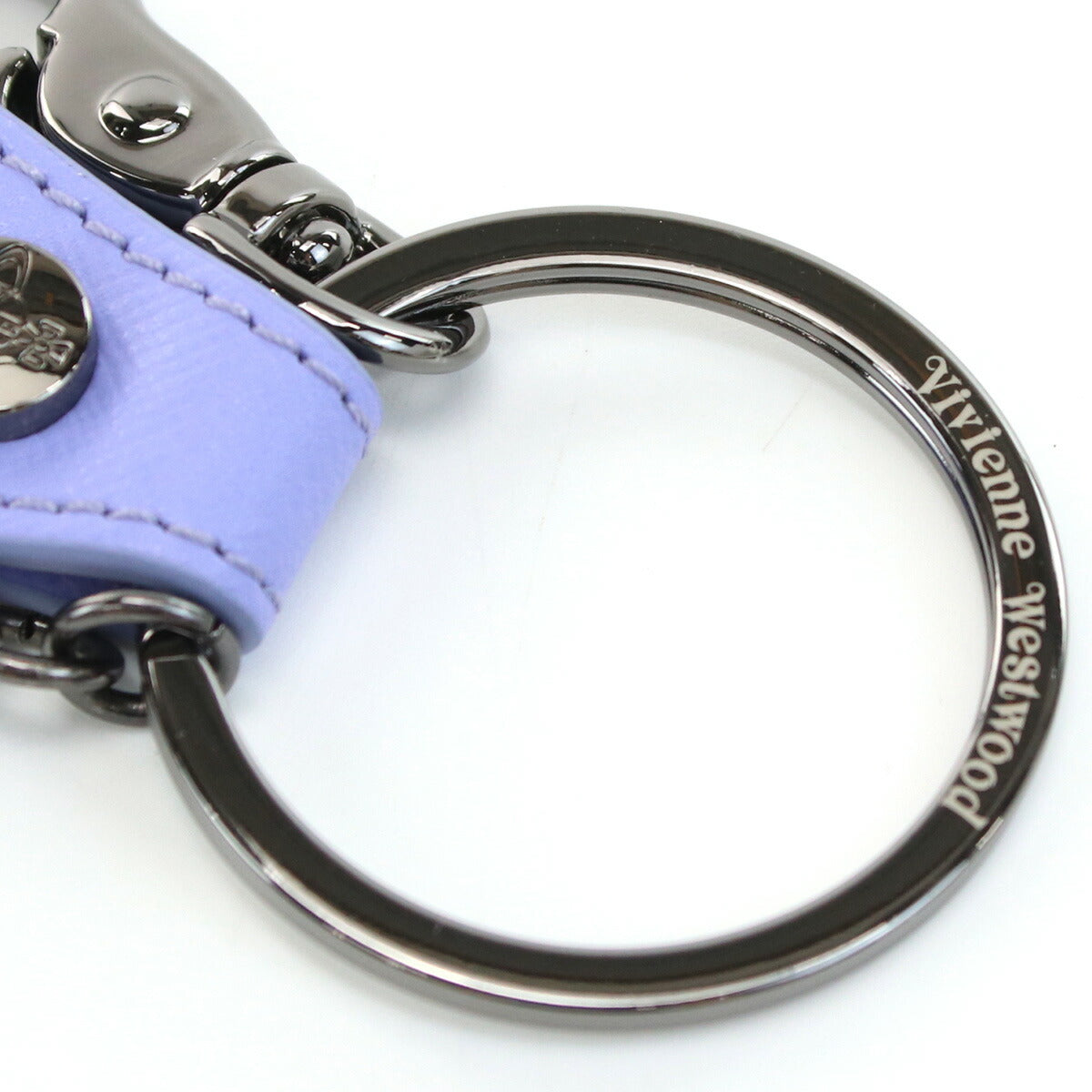 ヴィヴィアン・ウエストウッド キーリング ユニセックス メタル レザー イタリア 82030015 BLUE パープル系 小物 VWW82030015021