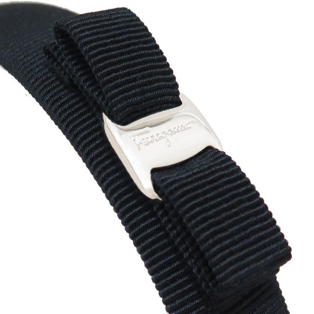 フェラガモ FERRAGAMO カチューシャ レディース 340086-430314 ヴァラ リボン BLACK ブラック WQ00041237