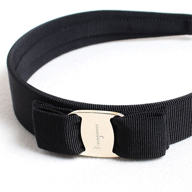 フェラガモ FERRAGAMO リボン カチューシャ ヘアバンド 344311-572738 レディース ヴァラ VARA BLACK ブラック WQ00043176