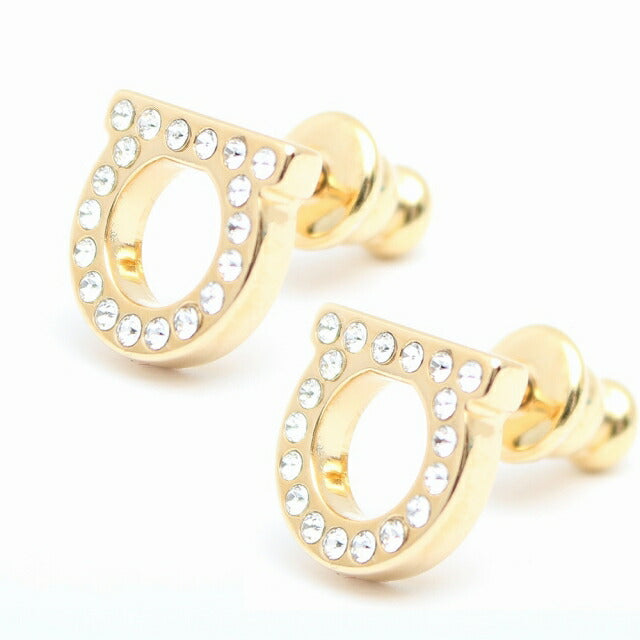 フェラガモ FERRAGAMO ピアス 760123-696576 レディース ガンチーニ GANCINO CRYSTAL OROGLUCI ゴールド WQ00044251