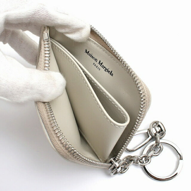 メゾンマルジェラ MAISON MARGIELA コインケース SA1UI0012P4746T2003 メンズ レディース グレージュ ホワイト WQ00046683
