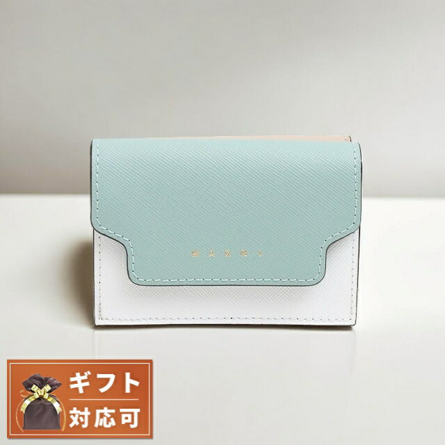 マルニ MARNI 三つ折り財布 PFMOW02U23-Z120N PFMOW02U23-LV520-Z120N レディース グリーン WQ00050526