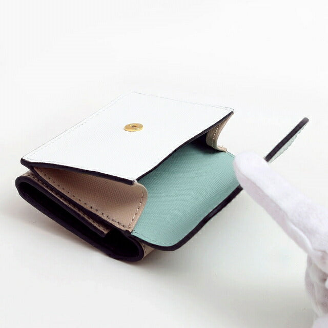 マルニ MARNI 三つ折り財布 PFMOW02U23-Z120N PFMOW02U23-LV520-Z120N レディース グリーン WQ00050526