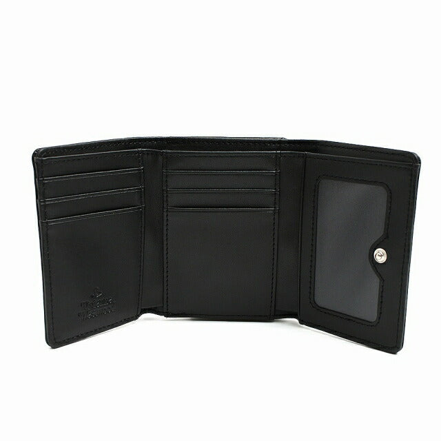 ヴィヴィアンウエストウッド VIVIENNE WESTWOOD 三つ折り財布 51010018-S000D-N403 サフィアーノ SAFFIANO レディース ブラック WQ00051115