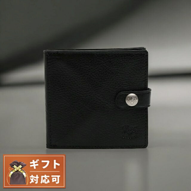 イルビゾンテ IL BISONTE 二つ折り財布 SBW015-PV0005-BK110N ユニセックス ブラック WQ00051187