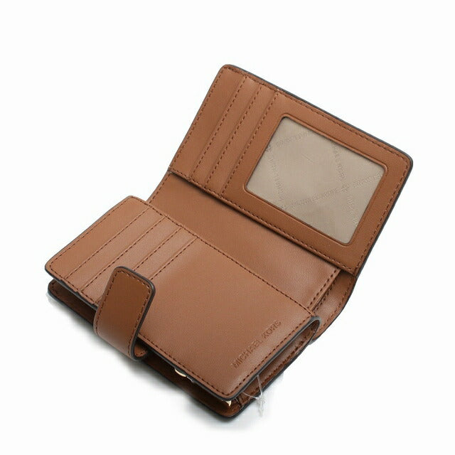 マイケルコース MICHAEL KORS JET SET TRAVEL BIFLD ZIP COIN WLLET 二つ折り財布 35F8GTVF2B-BROWN レディース ブラウン WQ00052046
