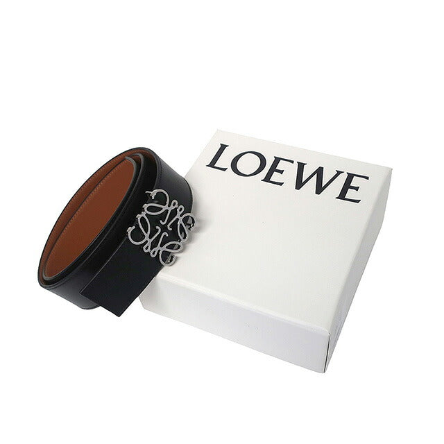 ロエベ LOEWE ベルト 51501010-1555-85 メンズ レディース ブラック ブラウン シルバー SMOOTH CALF BRASS ベルト WQ00052224