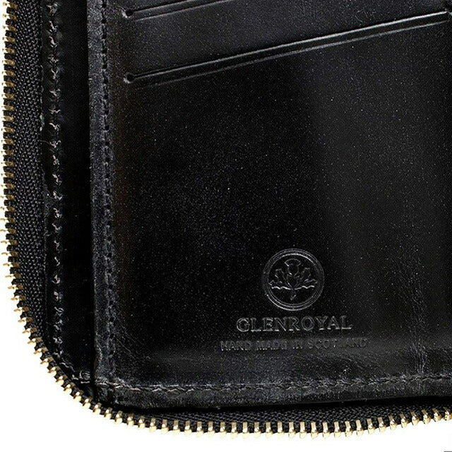 グレンロイヤル GLENROYAL ZIP AROUND SMALL WALLET 二つ折り財布 03-5866-BLACK メンズ レディース NEW BLACK WQ00052415