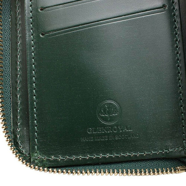 グレンロイヤル GLENROYAL ZIP AROUND SMALL WALLET 二つ折り財布 03-5866-GREEN メンズ レディース BOTTLE GREEN WQ00052416