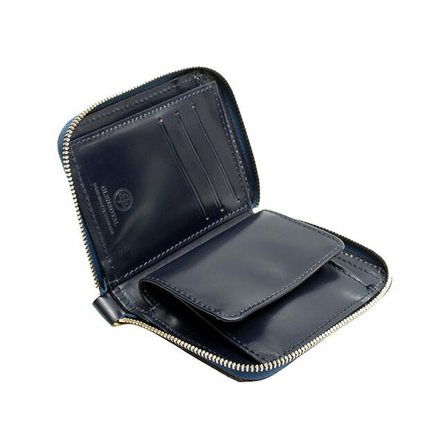 グレンロイヤル GLENROYAL ZIP AROUND SMALL WALLET 二つ折り財布 03-5866-DBL メンズ レディース DARK BLUE WQ00052417