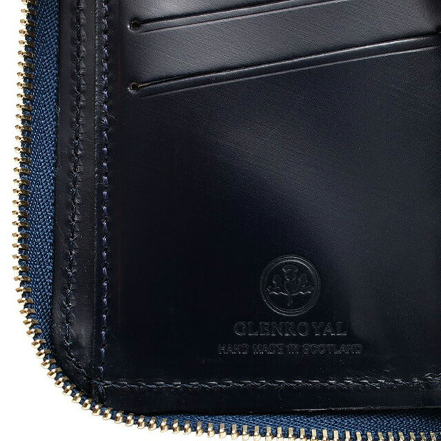 グレンロイヤル GLENROYAL ZIP AROUND SMALL WALLET 二つ折り財布 03-5866-DBL メンズ レディース DARK BLUE WQ00052417