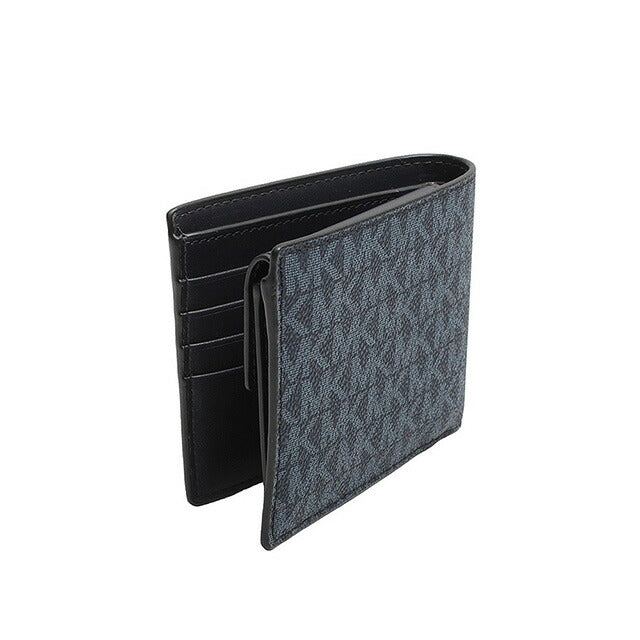 マイケルコース MICHAEL KORS 折りたたみ財布 二つ折り財布 ウォレット 36U9LCRF3B-ADMRL-PLBLUE メンズ ブルー ネイビー 紺 MK WQ00052596