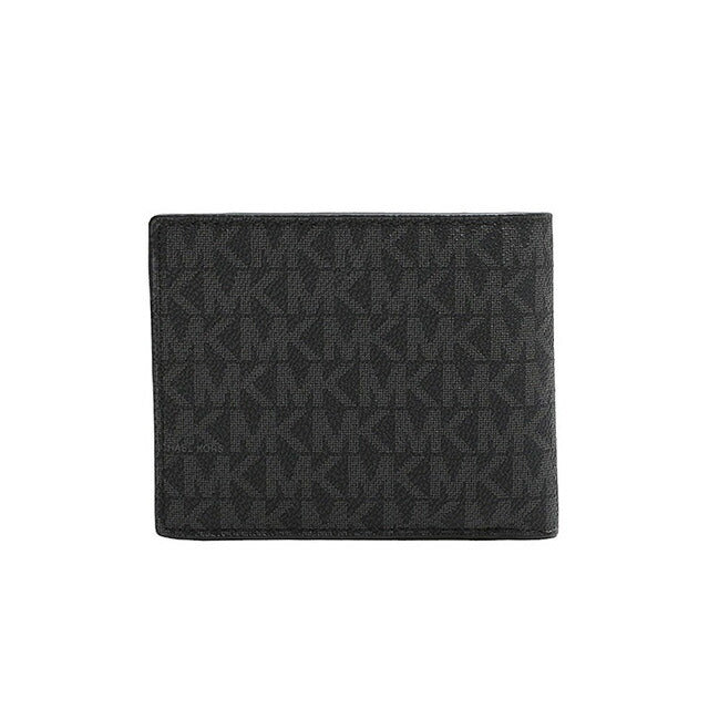マイケルコース MICHAEL KORS 折りたたみ財布 二つ折り財布 ウォレット 36U9LCRF3B-BLACK メンズ ブラック WQ00052597