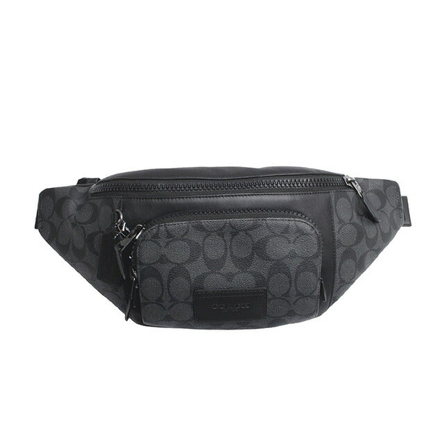 コーチ COACH TRCK BBG SIG PVC ボディバッグ C3765-QBMI5 メンズ チャコールブラック WQ00052635