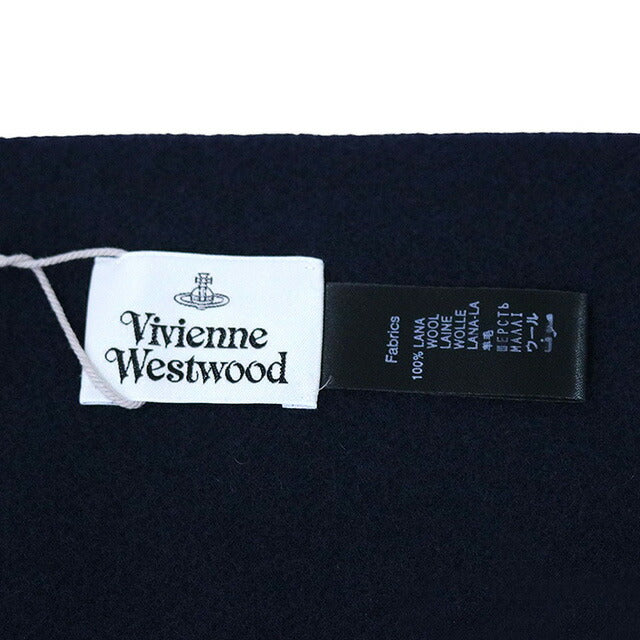 ヴィヴィアンウエストウッド VIVIENNE WESTWOOD マフラー 24-W00Q7-K410 レディース メンズ ネイビーブルー マフラー WQ00052974