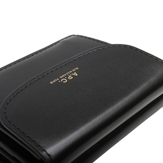 アーペーセー A.P.C. GENEVE TRIFOLD WALLET 三つ折り財布 F63483-PXBMW-LZZ レディース ブラック WQ00053086