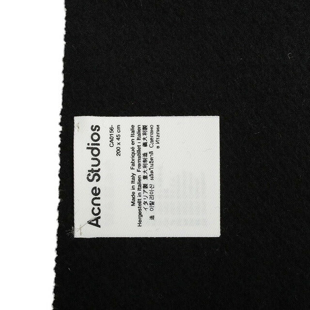 アクネ ストゥディオズ Acne Studios マフラー CA0156-900-BLACK レディース メンズ カシミヤ ブラック WQ00053447