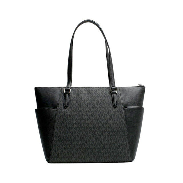 マイケルコース MICHAEL KORS CHARLOTTE LG TZ TOTE LEATHER トートバッグ 35T0SCFT3B-BLACK レディース ブラック WQ00054049