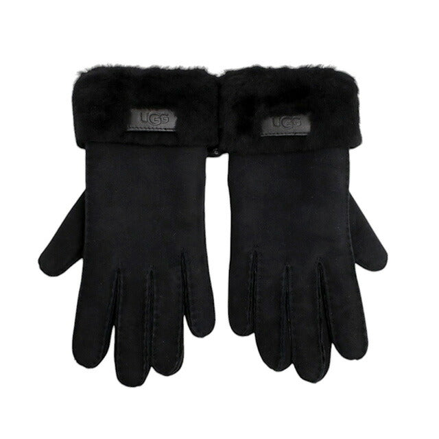 アグ UGG Turn Cuff Glove 手袋 17369-BLK レディース S シープスキン ブラック 手袋 WQ00054070