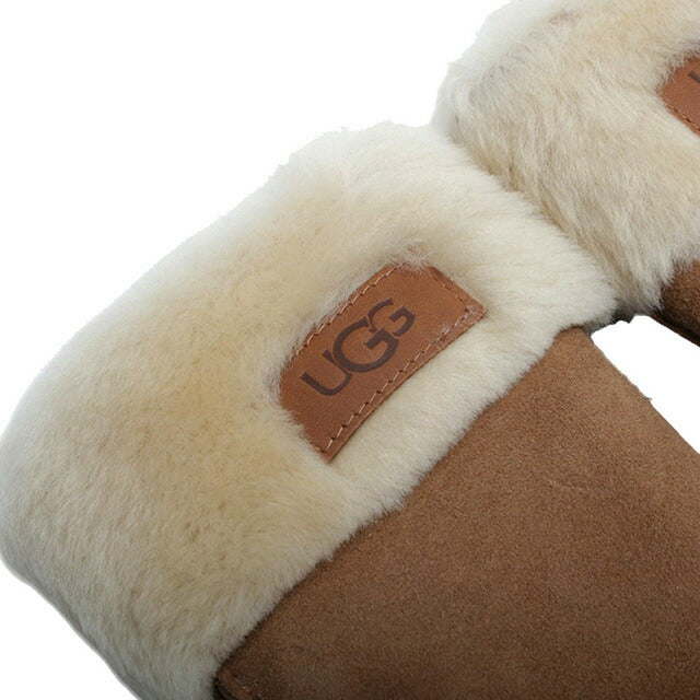 アグ UGG Turn Cuff Glove 手袋 17369-CHE レディース S シープスキン チェスナット 手袋 WQ00054071