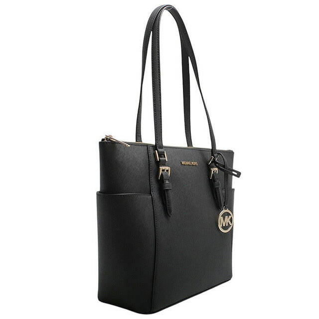 マイケルコース MICHAEL KORS CHARLOTTE LG TZ TOTE トートバッグ 35T0GCFT7L-BLACK レディース ブラック WQ00054076
