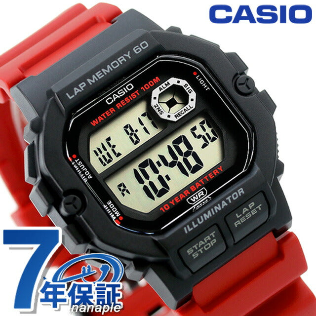 カシオ CASIO チプカシ チープカシオ クオーツ WS-1400H-4AV 海外モデル メンズ 腕時計 casio レッド 赤 WS-1400H-4AVDF