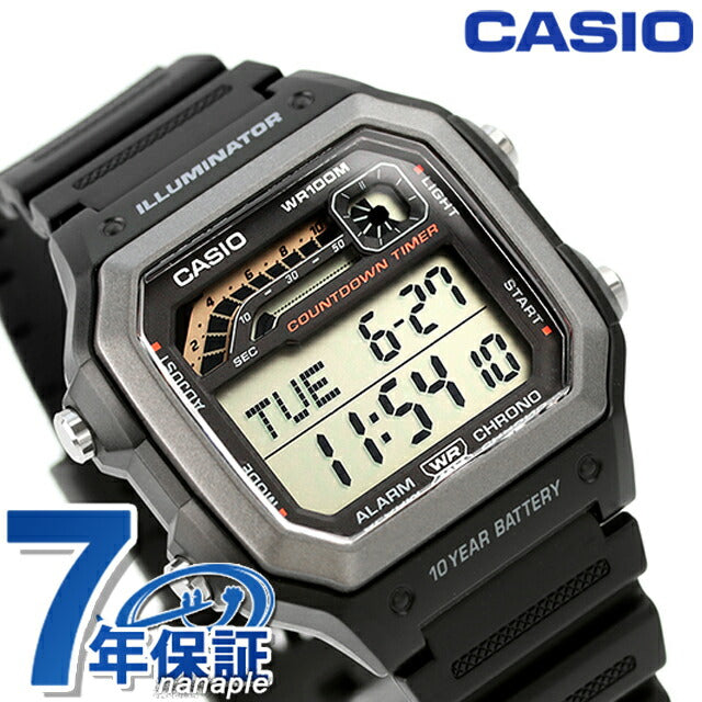 カシオ CASIO チプカシ WS-1600H-1AV 海外モデル メンズ 腕時計 カシオ casio デジタル ブラック 黒 WS-1600H-1AVDF