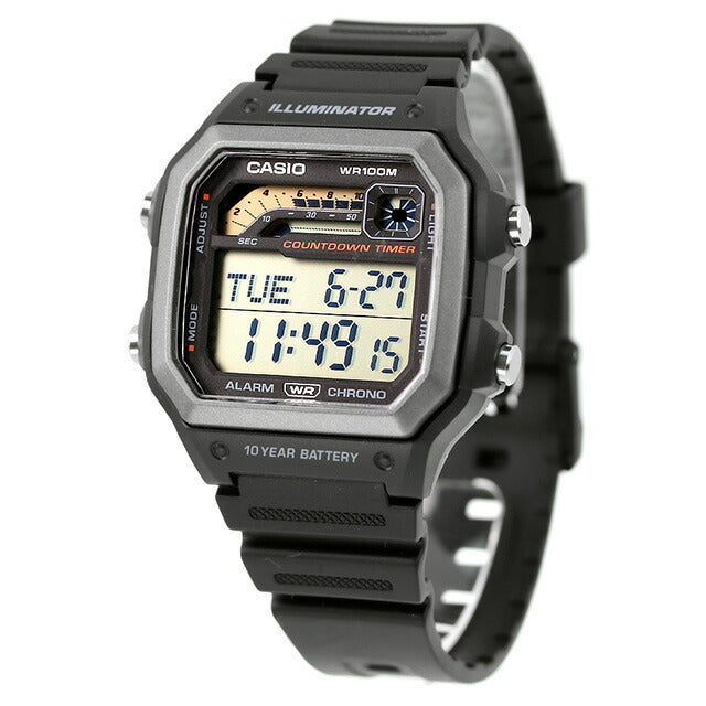 カシオ CASIO チプカシ WS-1600H-1AV 海外モデル メンズ 腕時計 カシオ casio デジタル ブラック 黒 WS-1600H-1AVDF
