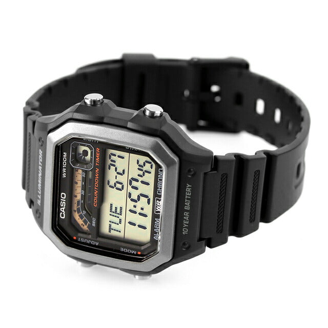 カシオ CASIO チプカシ WS-1600H-1AV 海外モデル メンズ 腕時計 カシオ casio デジタル ブラック 黒 WS-1600H-1AVDF