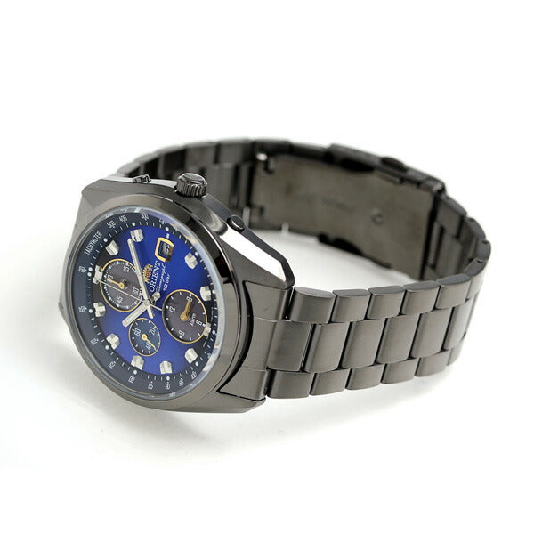 オリエント ネオセブンティーズ 42mm クロノグラフ ソーラー WV0081TY ORIENT 腕時計 ブルー WV0081TY