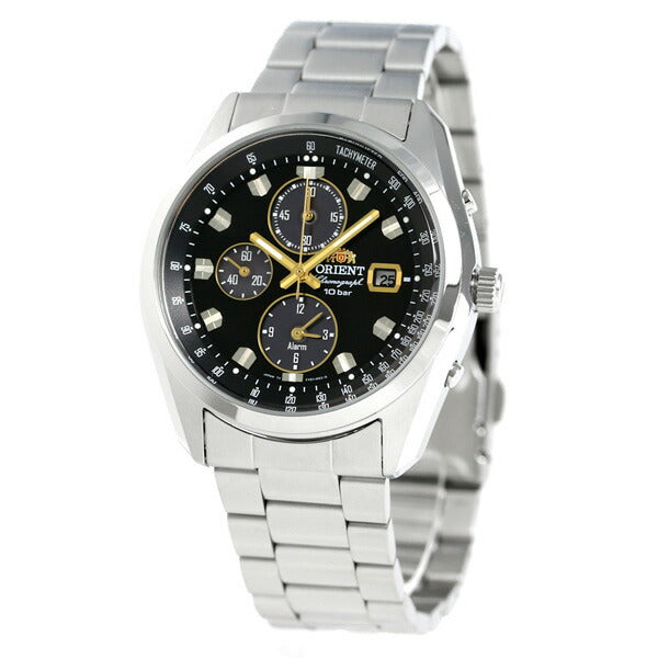 オリエント ネオセブンティーズ ホライズン 42mm ソーラー WV0091TY クロノグラフ 腕時計 メンズ ブラック SPORTS WV0091TY