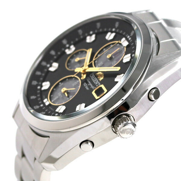 オリエント ネオセブンティーズ ホライズン 42mm ソーラー WV0091TY クロノグラフ 腕時計 メンズ ブラック SPORTS WV0091TY