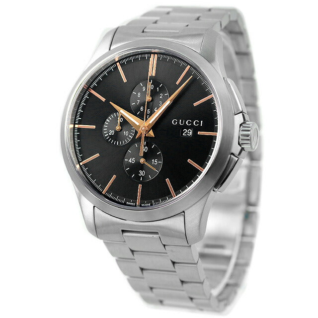 グッチ 時計 メンズ 腕時計 ブランド Gタイムレス 46mm クロノグラフ YA126272 ブラック YA126272