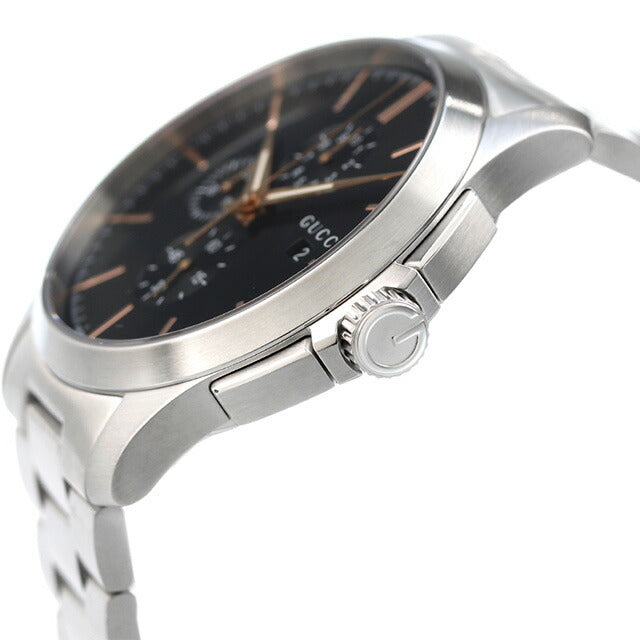 グッチ 時計 メンズ 腕時計 ブランド Gタイムレス 46mm クロノグラフ YA126272 ブラック YA126272