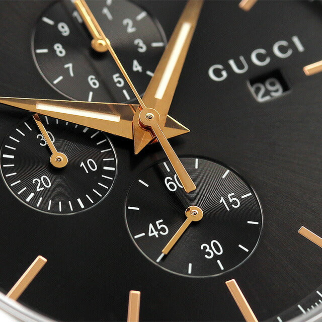 グッチ 時計 メンズ 腕時計 ブランド Gタイムレス 46mm クロノグラフ YA126272 ブラック YA126272