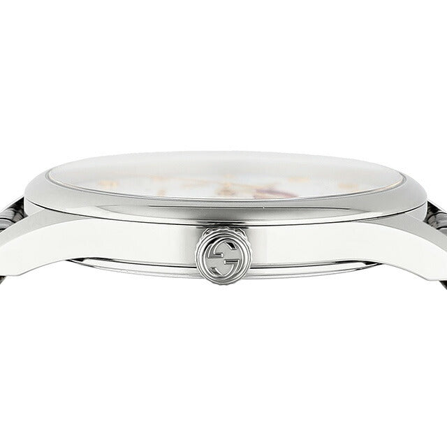 グッチ Gタイムレス クォーツ 電池式 腕時計 ブランド メンズ 蜂 星 ハート ムーンフェイズ GUCCI YA126325 アナログ ホワイト ブラック 黒 スイス製 YA126325