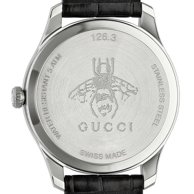 グッチ Gタイムレス クォーツ 電池式 腕時計 ブランド メンズ 蜂 星 ハート ムーンフェイズ GUCCI YA126325 アナログ ホワイト ブラック 黒 スイス製 YA126325