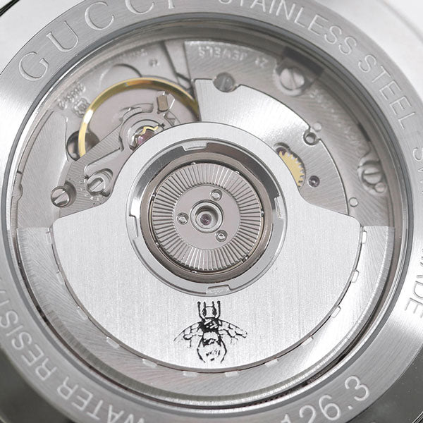 グッチ 時計 Gタイムレス 40mm GMT スネーク 蛇 自動巻き 機械式 メンズ 腕時計 ブランド YA126332 G-TIMELESS シルバー ダークブラウン 革ベルト YA126332