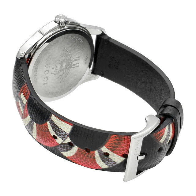 グッチ 時計 Gタイムレス クオーツ 腕時計 メンズ レディース 革ベルト GUCCI YA1264007 ブラック 黒 スイス製 YA1264007