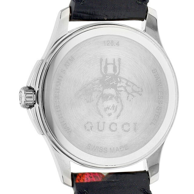 グッチ 時計 Gタイムレス クオーツ 腕時計 メンズ レディース 革ベルト GUCCI YA1264007 ブラック 黒 スイス製 YA1264007