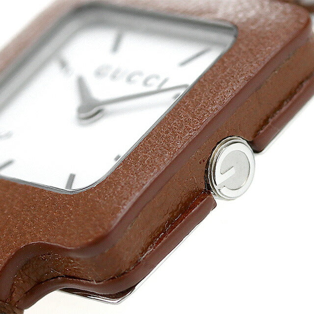 グッチ 懐中時計 メンズ レディース 25mm ペンダントウォッチ スイス製 クオーツ YA130417 GUCCI ホワイト ブラウン 記念品 プレゼント ギフト YA130417