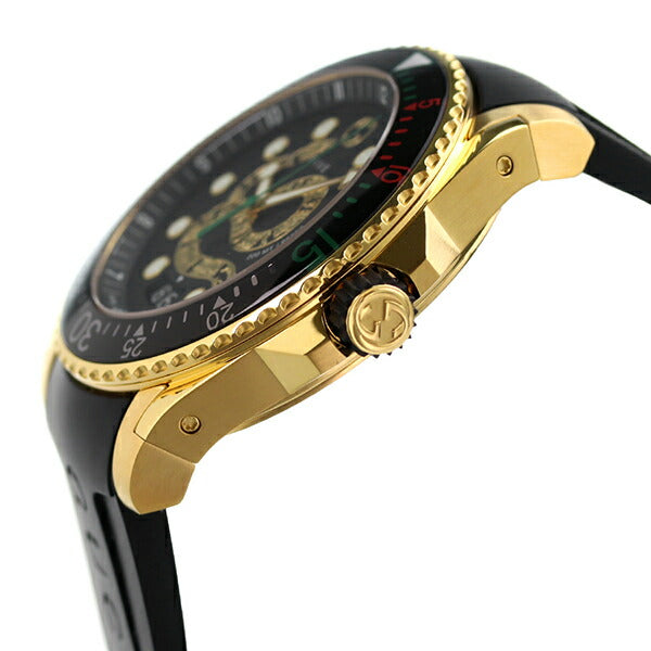 グッチ 時計 ダイヴ 48mm 蛇 スイス製 クオーツ メンズ 腕時計 ブランド YA136219 ブラック YA136219