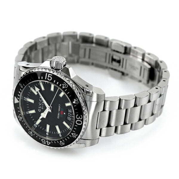 グッチ ダイヴ 40mm 腕時計 ブランド メンズ YA136301A ブラック YA136301A