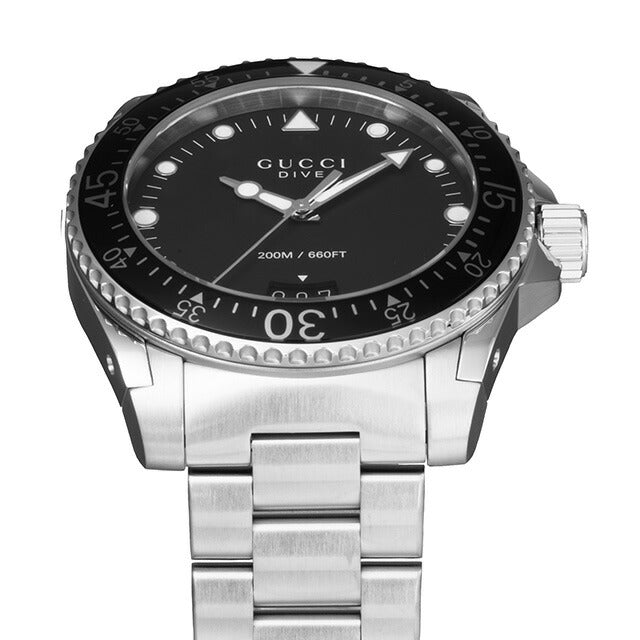 グッチ DIVE クォーツ 電池式 腕時計 ブランド メンズ GUCCI YA136301B アナログ ブラック 黒 スイス製 YA136301B