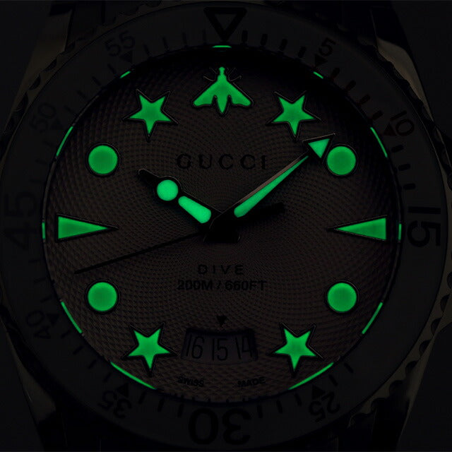 グッチ 時計 メンズ ダイヴ 40mm スイス製 クオーツ 腕時計 ブランド YA136337 シルバー ホワイト YA136337