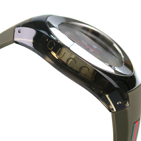 グッチ 時計 シンク 46mm クオーツ メンズ 腕時計 ブランド YA137106 カーキ YA137106