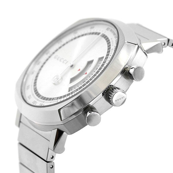 グッチ 時計 メンズ レディース クロノグラフ グリップ 40mm YA157302 腕時計 ブランド シルバー YA157302